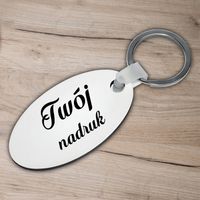 Brelok owalny z MDF-u z Twoim zdjęciem