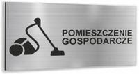 Tabliczka informacyjna napis POMIESZCZENIE GOSPODARCZE dibond SREBRNA