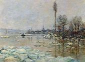 Breakup of ice, Claude Monet - plakat 84,1x59,4 cm