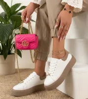 Białe Skórzane Sneakersy Na Platformie Filippo 37
