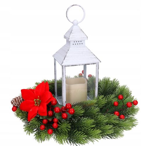 WIANEK ŚWIERKOWY ŚWIĄTECZNY ADWENTOWY STROIK WIENIEC JAK ŻYWY DUŻY PREMIUM na Arena.pl