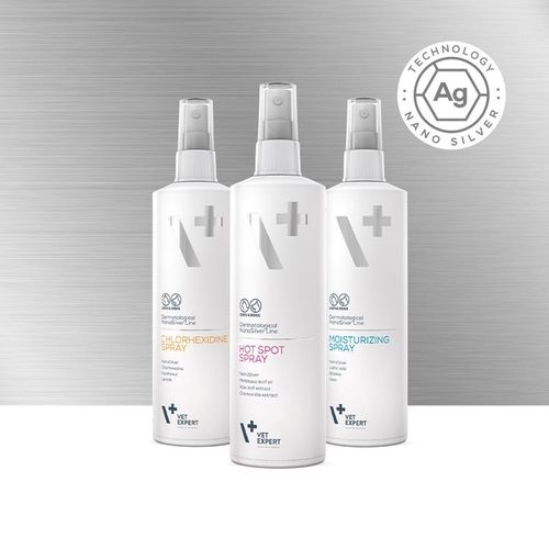 Preparat na podrażnioną skórę dla psów i kotów VetExpert Chlorexidine 100ml na Arena.pl