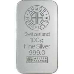 100 gramów Sztabka Srebra Argor - Heraeus na Arena.pl