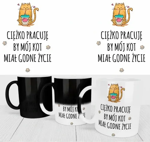 MAGICZNY KUBEK DLA PRACOWNIKÓW DO PRACY NA ODEJŚCIE Z PRACY ŚMIESZNY NADRUK na Arena.pl