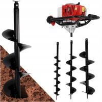 Wiertnica glebowa Spalinowa DEDRA DED8809 Świder ogrodowy 52cm³ 3 wiertła