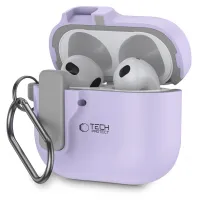 Etui Tech-Protect Slim Hook na AirPods 4 - fioletowe
