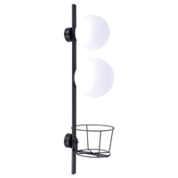 Lampa ścienna PLANT 5002 Zumaline kwietnik kule czarna biała