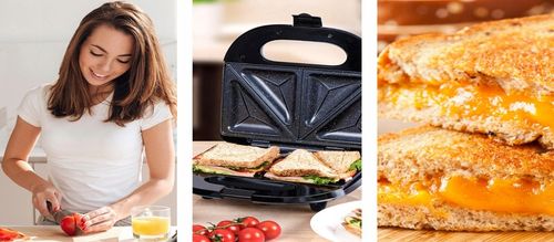 OPIEKACZ KANAPEK TOSTÓW SANDWICH ELDOM CERAMICZNY Z POWŁOKĄ GRANITOWĄ na Arena.pl
