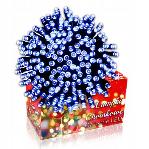 LAMPKI CHOINKOWE 1000 LED STAŁE + FLASH ZEW/WEW KURTYNA NIEBIESKI na Arena.pl