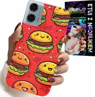 ETUI DO MOTOROLA MOTO G85 5G - SŁODKIE UŚMIECHNIĘTE BURGERY POKROWIEC