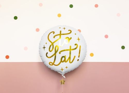 balon foliowy sto lat!, 35cm, biały na Arena.pl
