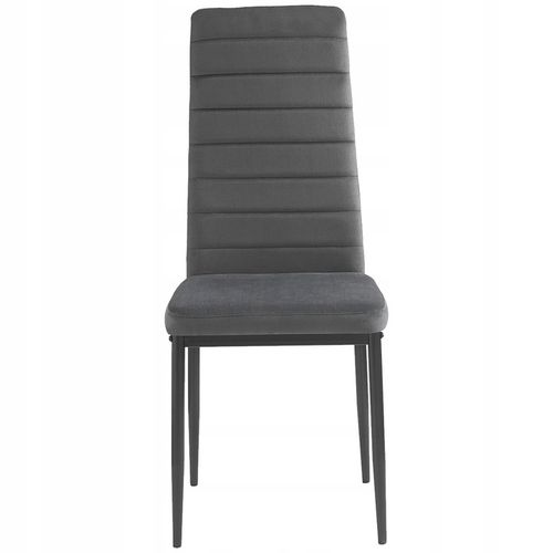 KRZESŁO PIKOWANE WELUR SALON JADALNIA KUCHNIA WYSOKIE MARK KT118 SZARE na Arena.pl