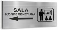 Tabliczka informacyjna RÓŻNE NAPISY SALA KONFERENCYJNA nierdzewna SREBRNA