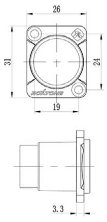 Roxtone gniazdo tablicowe USB C RAUCD-B zdjęcie 2