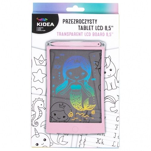 TABLET LCD PRZEZROCZYSTY KIDEA RÓŻOWY zdjęcie 1