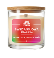 Świeca sojowa o zap. Truskawka, Malina i Róża 225g