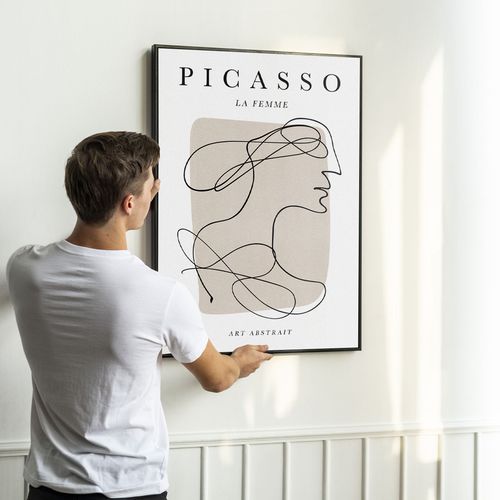 Plakat pablo picasso portret twarz 40x50 cm w czarnej ramie na Arena.pl