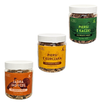 Liofilizowane pierś z kurczaka, jądra indycze, pierś z kaczki dla psa, kota