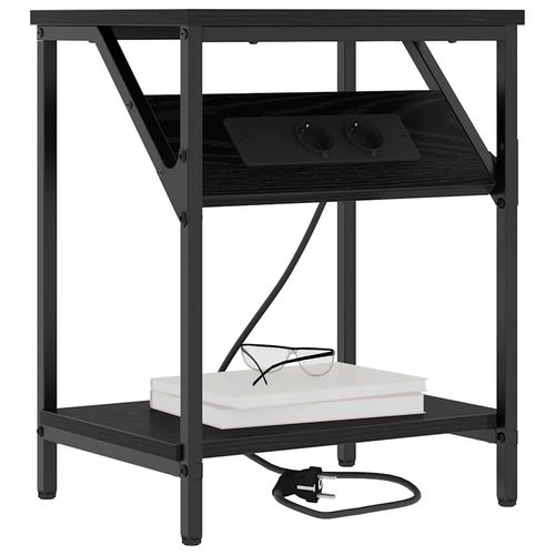 Szafka Nocna Czarny dąb 38 x 30 x 48 cm Materiał drewnopochodny na Arena.pl