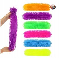 Zabawka Antystresowa Włochata Gąsienica Gniotek 30cm Żółty Sensoryczna