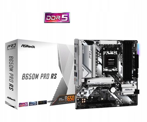 Płyta główna ASrock B650M PRO RS AMD B650 DDR5 SATA3 M.2 PCIe4.0 AM5 mATX na Arena.pl