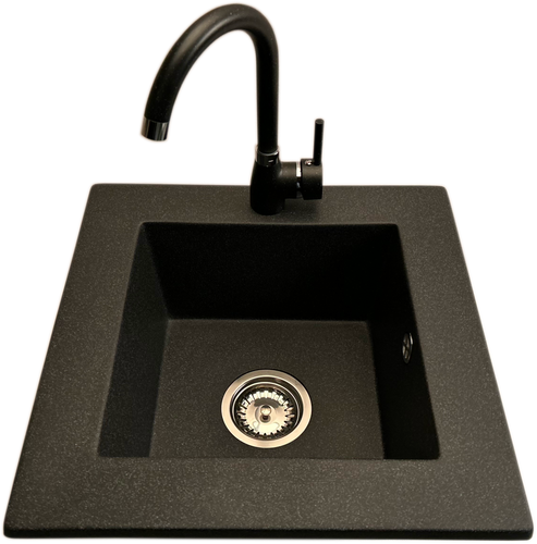 Zlewozmywak jednokomorowy FRENIT 12 grafit + bateria NOON na Arena.pl