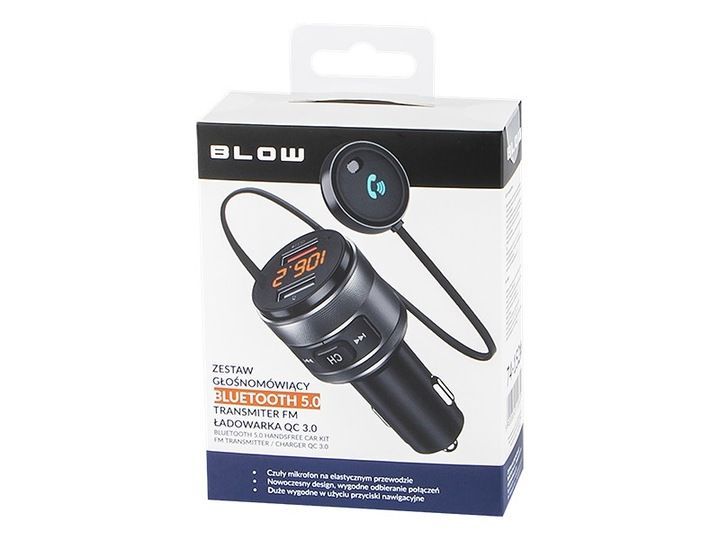 TRANSMITER BLUETOOTH SAMOCHODOWY ŁADOWARKA ZESTAW GŁOŚNOMÓWIĄCY USB zdjęcie 4