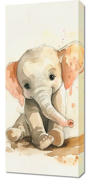 Obraz 40x90cm Siwy Słonik zdjęcie 1