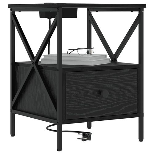 Szafka Nocna z szufladą Czarny dąb 41.5 x 40.5 x 55 cm na Arena.pl