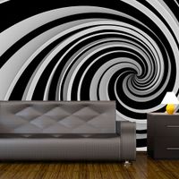 Fototapeta - Black and white swirl 250x193