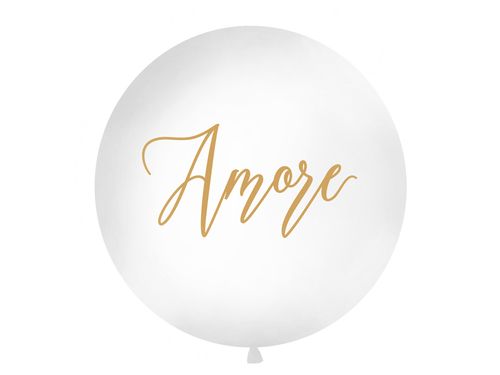Balon 1 m, Amore, biały na Arena.pl