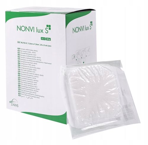 ZARYS NONVI lux S-7,5cm x 7,5cm 25szt x 5szt Kompres włókninowy, jałowy na Arena.pl