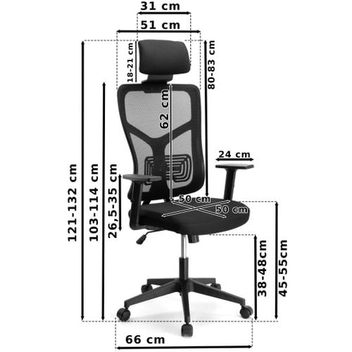 Fotel biurowy regulowany KALISTO czarny na Arena.pl