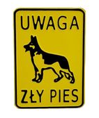 tablica 15*20cm uwaga zły pies - tab m p21
