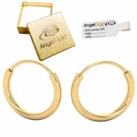 KLASYCZNE DELIKATNE ZŁOTE KOLCZYKI KOŁA PRÓBA 585