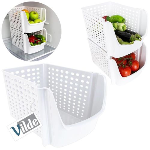 Pojemnik na warzywa i owoce biały 29x21x16 cm na Arena.pl