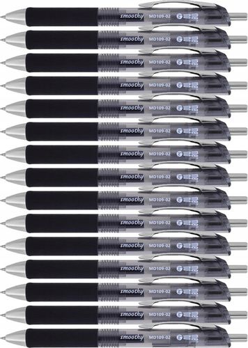 Pióro żelowe MemoBe Smoothy 0.5mm czarny x15 na Arena.pl