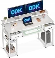 2X BIURKO KOMPUTEROWE 120X48X90CM SZUFLADY STOJAK NA MONITOR