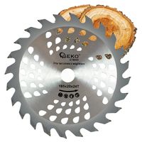 PIŁA TARCZA WIDIOWA DO CIĘCIA DREWNA 185x20 24 ZĘBY TNĄCE GEKO G78045