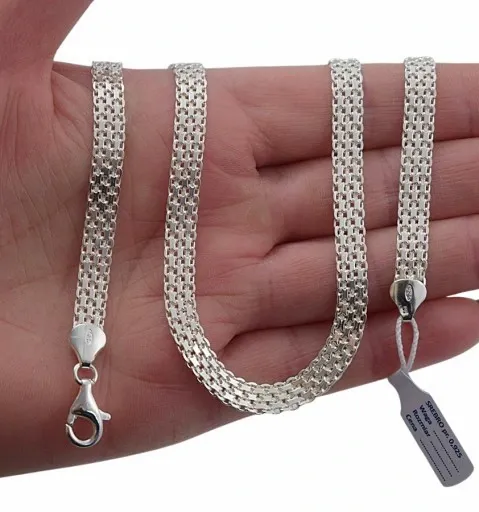 Naszyjnik Srebrny Damski Bismark Diamentowany 6,00 mm pr 925 Grawer Gratis zdjęcie 9