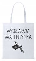 Walentynki Dla Dziewczyny Torba Eco Biała Shopper Z Nadrukiem Ze Zdjęciem