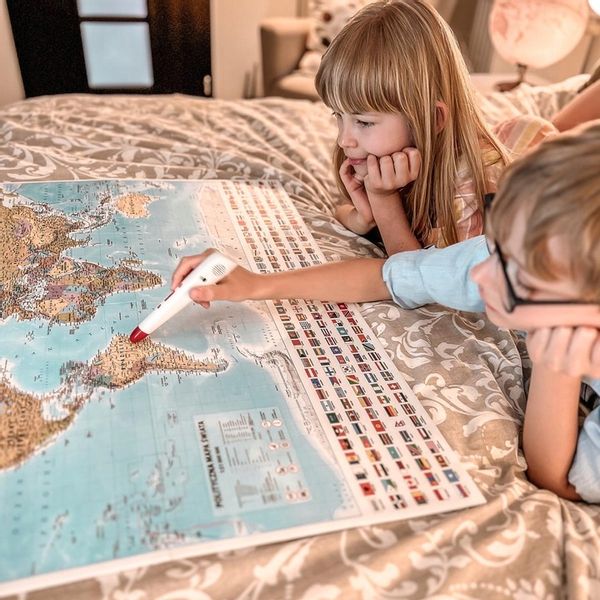 INTERAKTYWNA MAPA ŚWIATA Z PENEM / PIÓREM MUNDIMAP GRY EDUKACJA ARTGLOB zdjęcie 11