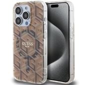 Guess GUHMP15LHGCUSTGW iPhone 15 Pro 6.1" brązowy/brown hardcase IML GCube