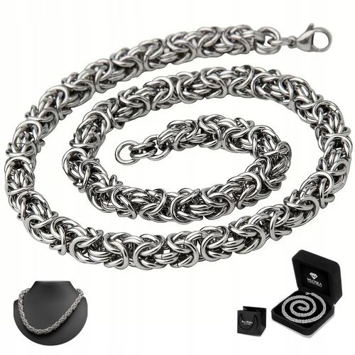 GRUBY Łańcuszek SREBRNY Męski 8mm Królewski Łańcuch DIAMENTOWANY + GRATIS na Arena.pl