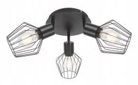 Rabalux Reflektor Belano czarny sufitowy 3xE27 40W industrialny styl