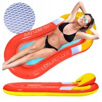MATERAC do pływania dmuchany z siatką HAMAK LEŻAK WODNY na basen plażę wode