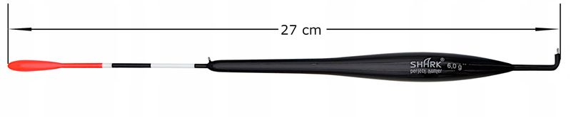 SPŁAWIK PRZELOTOWY boczny Z BALSY 6,0 g/ 27 cm SHARK zdjęcie 2