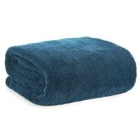 Koc na fotel flano LORI 70X160 turkusowa