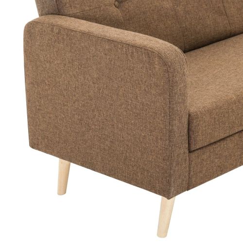 Rozkładana Sofa Materiałowa, Brązowa na Arena.pl