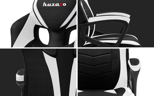 Fotel Gamingowy Gracza obrotowy Tilt HUZARO Force Force 2.5 WHITE MESH na Arena.pl